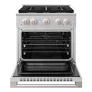ZLINE 30-Inch 4.2 Cu. Ft. Marino Gas Range with 4 Burner Cooktop and Convection Gas Oven in Stainless Steel (MGR30)