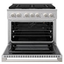 ZLINE 36-Inch 5.2 Cu. Ft. Marino Gas Range with 6 Burner Cooktop and Convection Gas Oven in Stainless Steel (MGR36)