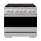 ZLINE 36-Inch 5.2 Cu. Ft. Marino Gas Range with 6 Burner Cooktop and Convection Gas Oven in Stainless Steel (MGR36)