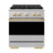 ZLINE Autograph Edition 30-Inch 4.2 Cu. Ft. Marino Gas Range with 4 Burner Cooktop and Convection Gas Oven in Stainless Steel and Polished Gold Accents (MGRZ-30-G)