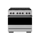ZLINE Autograph Edition 36-Inch 5.2 Cu. Ft. Marino Gas Range with 6 Burner Cooktop and Convection Gas Oven in Stainless Steel and Matte Black Accents (MGRZ-36-MB)