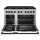ZLINE Autograph Edition 48-Inch 6.7 Cu. Ft. Marino Double Oven Gas Range with 8 Burner Cooktop in Stainless Steel and Matte Black Accents (MGRZ-48-MB)