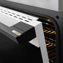 ZLINE Autograph Edition 48-Inch 6.7 Cu. Ft. Marino Double Oven Gas Range with 8 Burner Cooktop in Stainless Steel with White Matte Doors and Matte Black Accents (MGRZ-WM-48-MB)