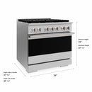 ZLINE 36-Inch 5.2 Cu. Ft. Marino Gas Range with 6 Burner DuoPro Cooktop and Convection Gas Oven in Stainless Steel (PMGR36)