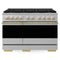 ZLINE Autograph Edition 48-Inch 6.7 Cu. Ft. Marino Gas Range with 8 Burner DuoPro Cooktop and Dual Ovens in Stainless Steel and Polished Gold Accents (PMGRZ-48-G)