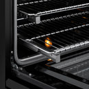 ZLINE Autograph Edition 30-Inch 4.2 Cu. Ft. Marino Dual Fuel Range with 4 Burner Gas Cooktop and Electric Convection Oven in Black Stainless Steel with Champagne Bronze Accents (MDRBZ-30-CB)