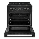 ZLINE 30-Inch 4.2 Cu. Ft. Marino Dual Fuel Range with 4 Burner DuoPro Cooktop and Electric Convection Oven in Black Stainless Steel (PMDRB-30)
