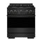 ZLINE 30-Inch 4.2 Cu. Ft. Marino Gas Range with 4 Burner Cooktop and Convection Gas Oven in Black Stainless Steel (MGRB-30)