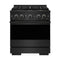 ZLINE 30-Inch 4.2 Cu. Ft. Marino Gas Range with 4 Burner DuoPro Cooktop and Convection Gas Oven in Black Stainless Steel (PMGRB-30)