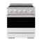 ZLINE 30-Inch 4.2 cu. ft. Marino Induction Range with 4 Element Cooktop and Electric Convection Oven in Stainless Steel with White Matte Door (MINR-WM-30)