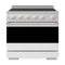 ZLINE 36-Inch 5.2 cu. ft. Marino Induction Range with 5 Element Cooktop and Electric Convection Oven in Stainless Steel with White Matte Door (MINR-WM-36)