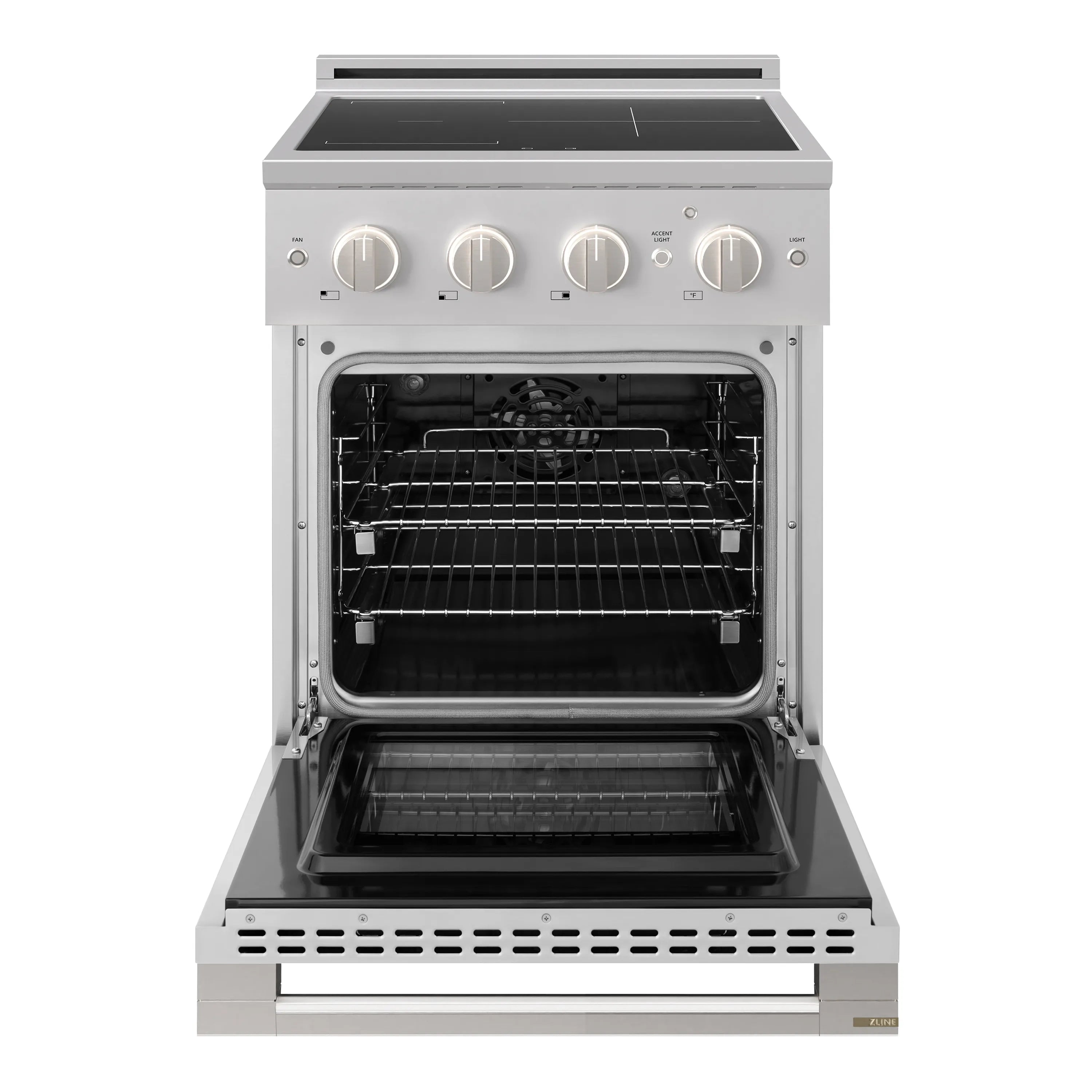 ZLINE 24-Inch 3.2 cu. ft. Marino Induction Range with 3 Element Cooktop and Electric Convection Oven in Stainless Steel (MINR24)