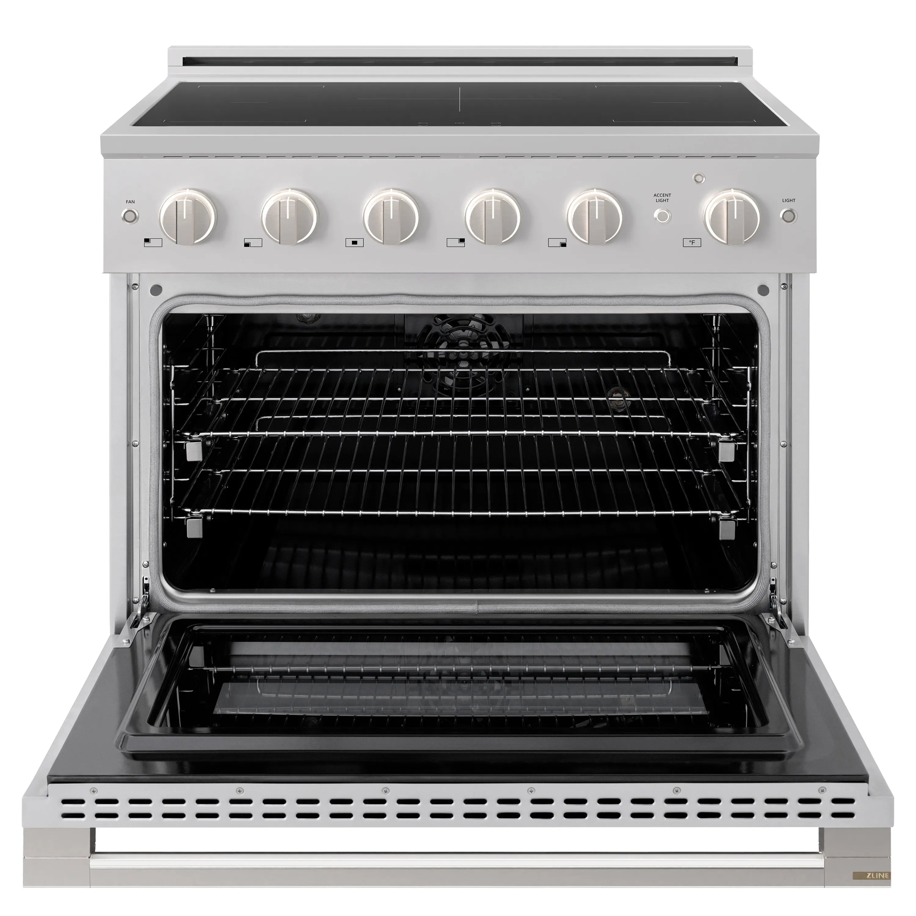 ZLINE 36-Inch 5.2 cu. ft. Marino Induction Range with 5 Element Cooktop and Electric Convection Oven in Stainless Steel (MINR36)