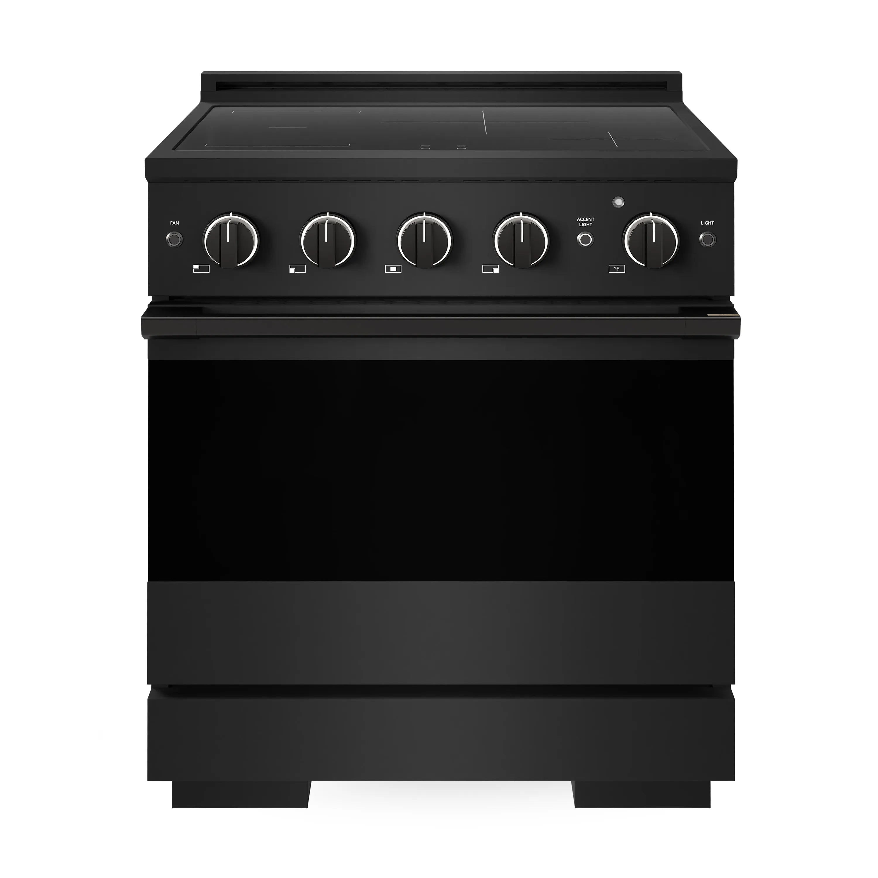 ZLINE 30-Inch 4.2 cu. ft. Marino Induction Range with 4 Element Cooktop and Electric Convection Oven in Black Stainless Steel (MINRB-30)