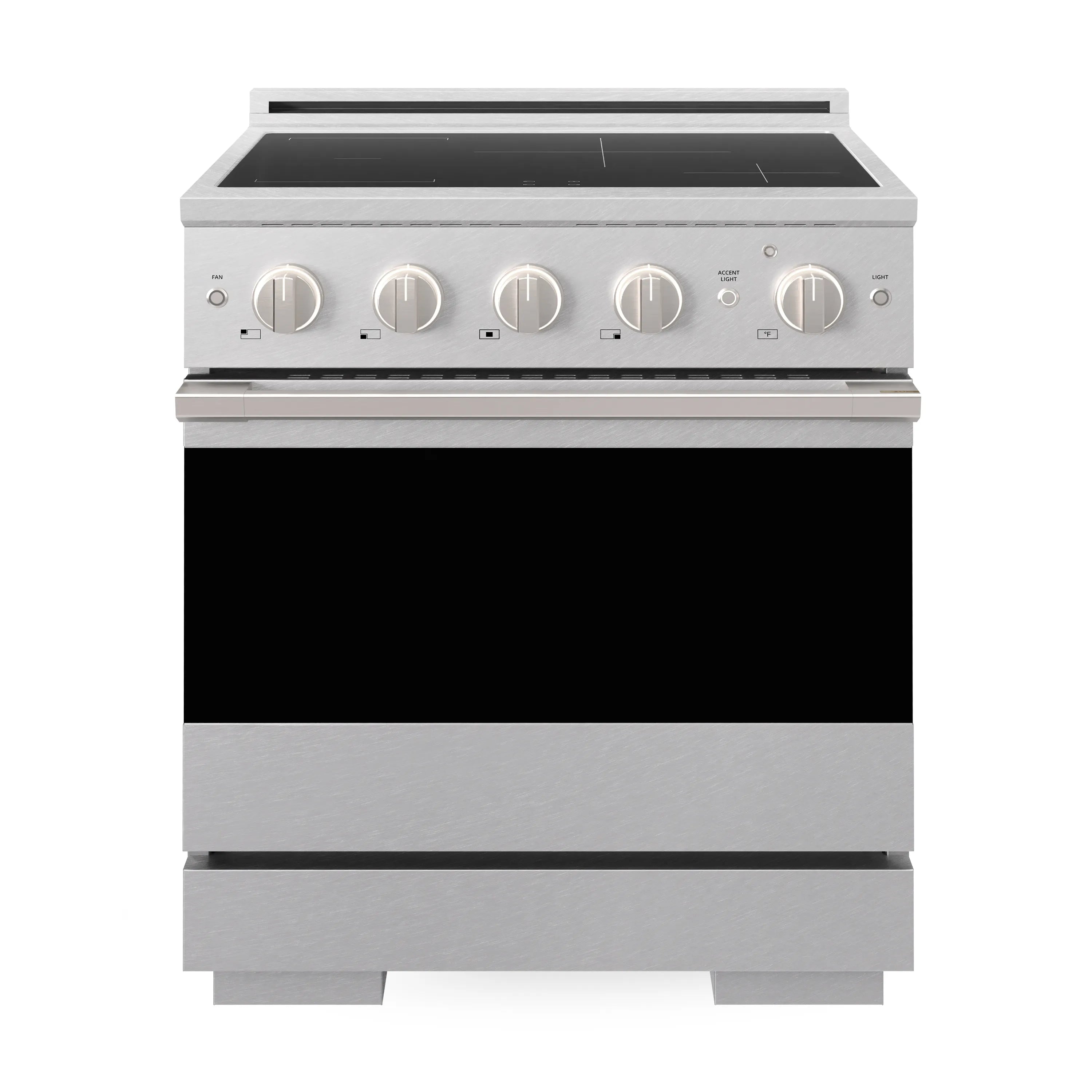ZLINE 30-Inch 4.2 cu. ft. Marino Induction Range with 4 Element Cooktop and Electric Convection Oven in Satin Stainless Steel (MINRS-30)
