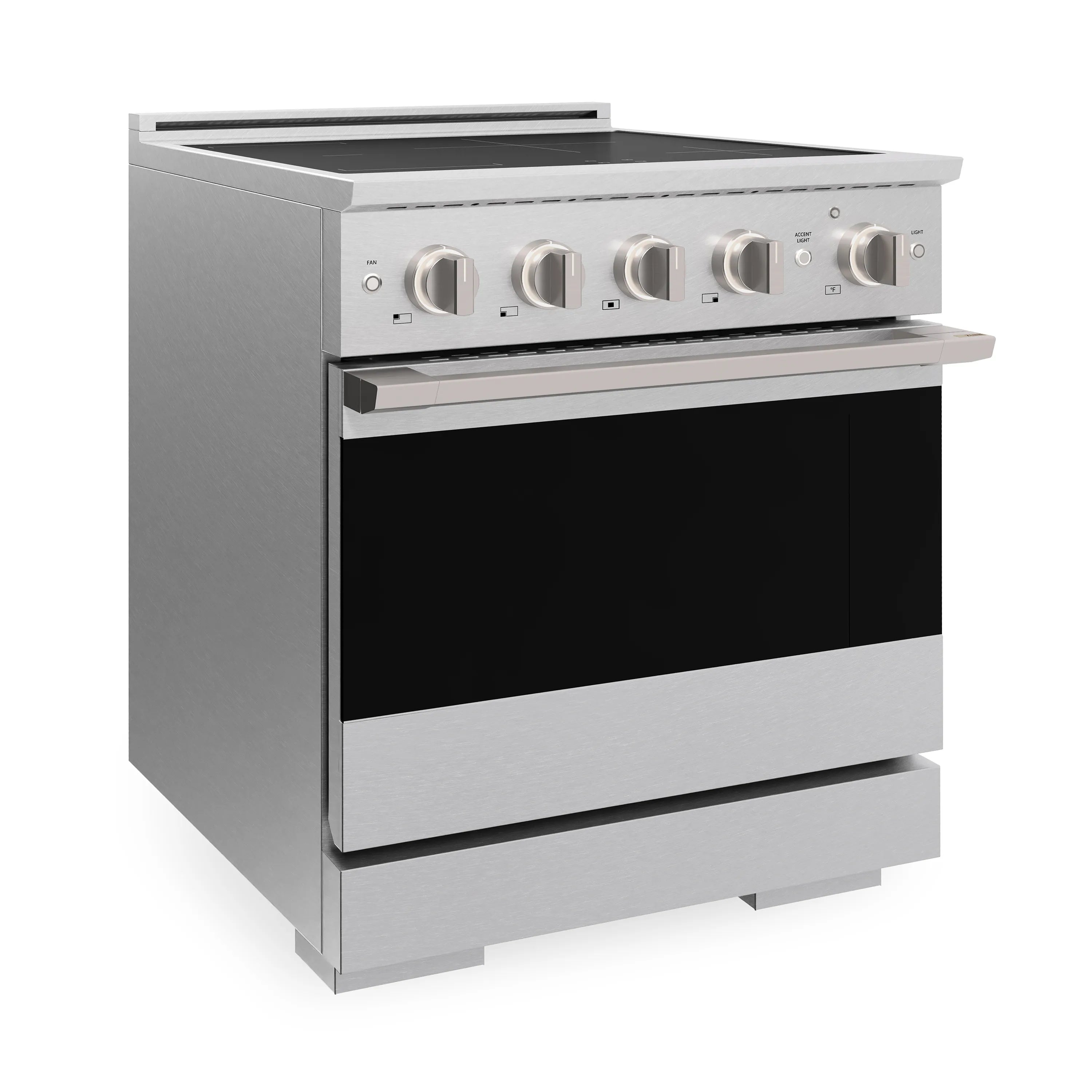 ZLINE 30-Inch 4.2 cu. ft. Marino Induction Range with 4 Element Cooktop and Electric Convection Oven in Satin Stainless Steel (MINRS-30)