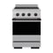 ZLINE Autograph Edition 24-Inch 3.2 cu. ft. Marino Induction Range with 3 Element Cooktop and Electric Convection Oven in Satin Stainless Steel with Matte Black Accents (MINRSZ-24-MB)