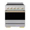 ZLINE Autograph Edition 30-Inch 4.2 cu. ft. Marino Induction Range with 4 Element Cooktop and Electric Convection Oven in Satin Stainless Steel with Polished Gold Accents (MINRSZ-30-G)