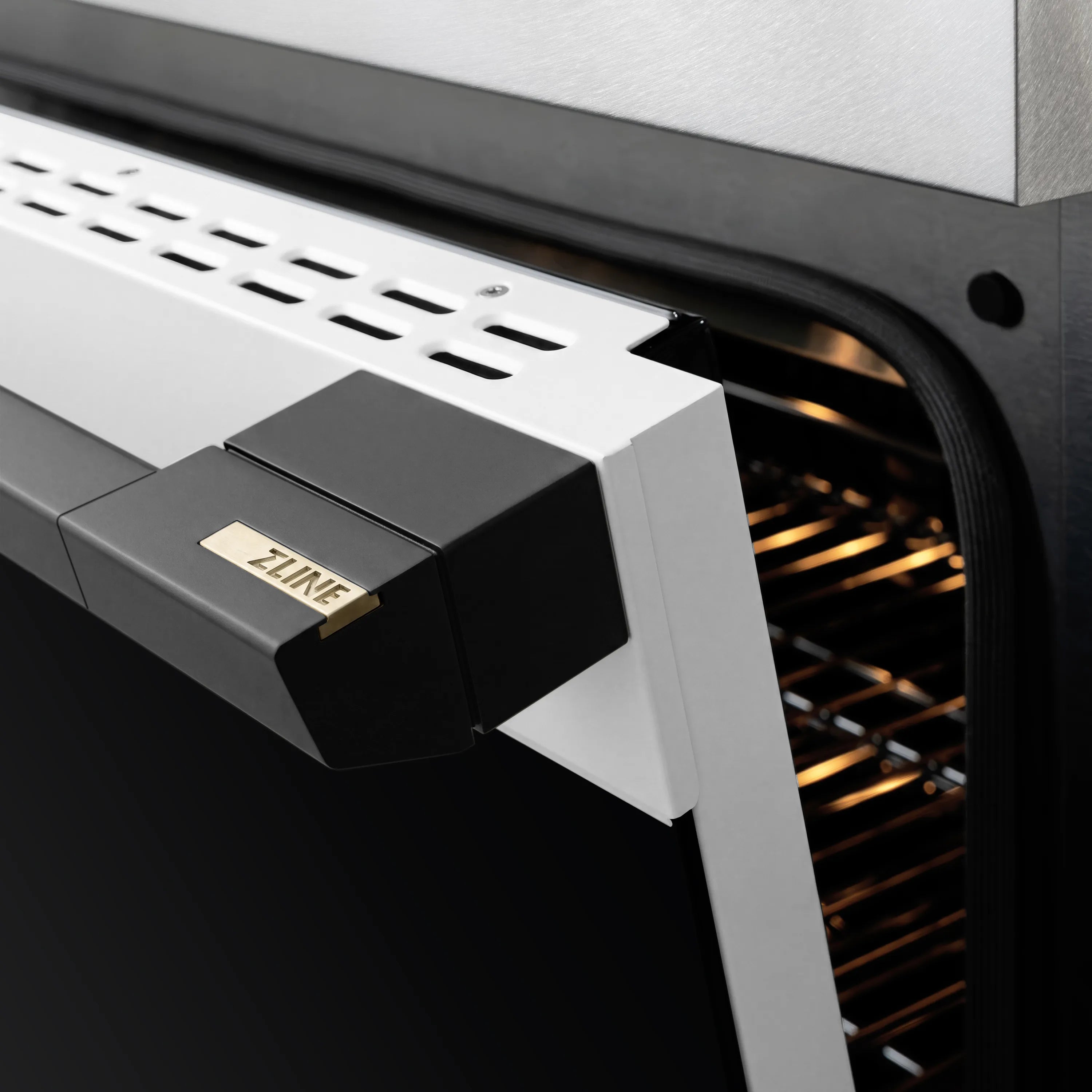 ZLINE Autograph Edition 36-Inch 5.2 cu. ft. Marino Induction Range with 5 Element Cooktop and Electric Convection Oven in Satin Stainless Steel with White Matte Door and Matte Black Accents (MINRSZ-WM-36-MB)