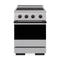 ZLINE Autograph Edition 24-Inch 3.2 cu. ft. Marino Induction Range with 3 Element Cooktop and Electric Convection Oven in Stainless Steel with Matte Black Accents (MINRZ-24-MB)