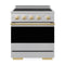 ZLINE Autograph Edition 30-Inch 4.2 cu. ft. Marino Induction Range with 4 Element Cooktop and Electric Convection Oven in Stainless Steel with Polished Gold Accents (MINRZ-30-G)