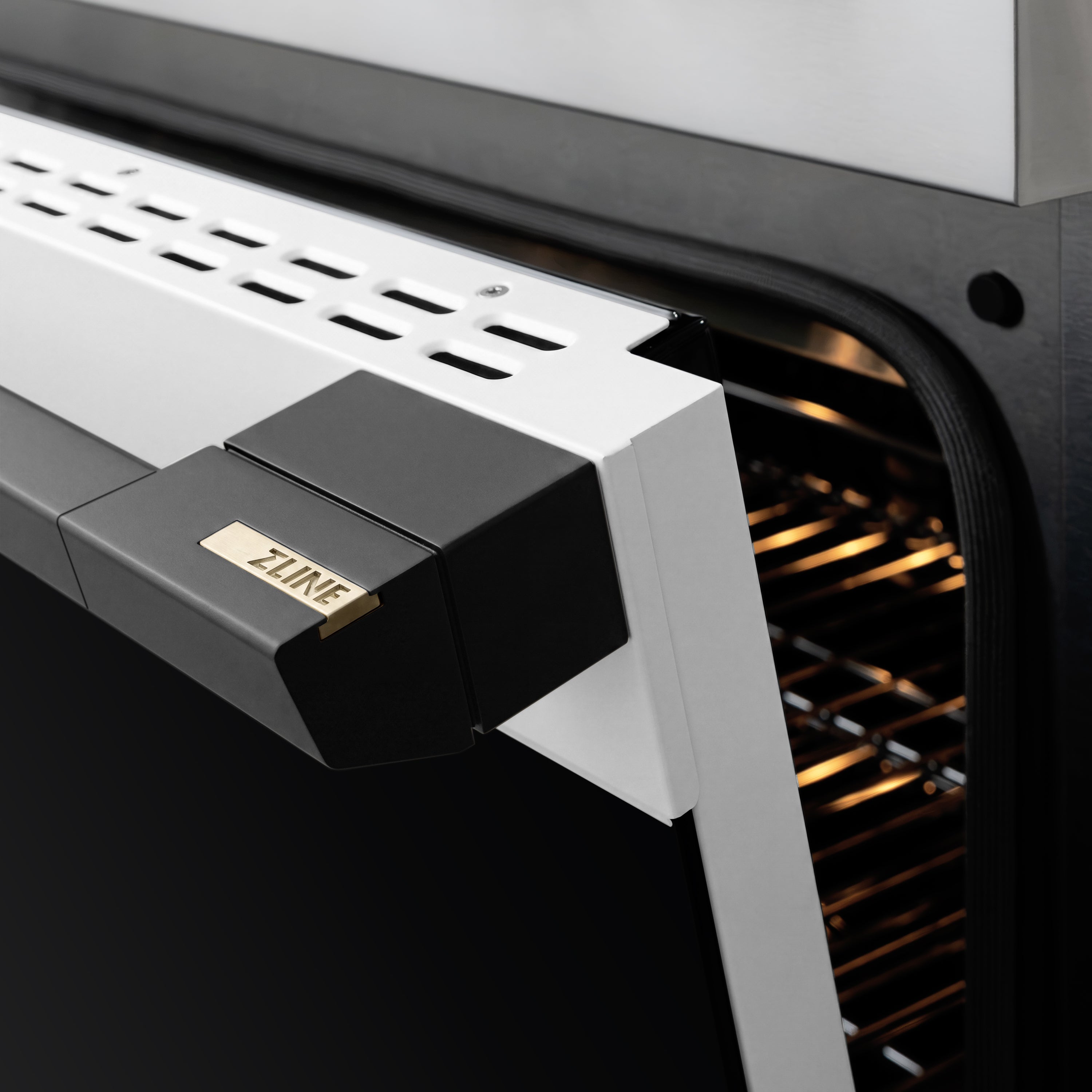 ZLINE Autograph Edition 36-Inch 5.2 cu. ft. Marino Induction Range with 5 Element Cooktop and Electric Convection Oven in Stainless Steel with White Matte Door and Matte Black Accents (MINRZ-WM-36-MB)