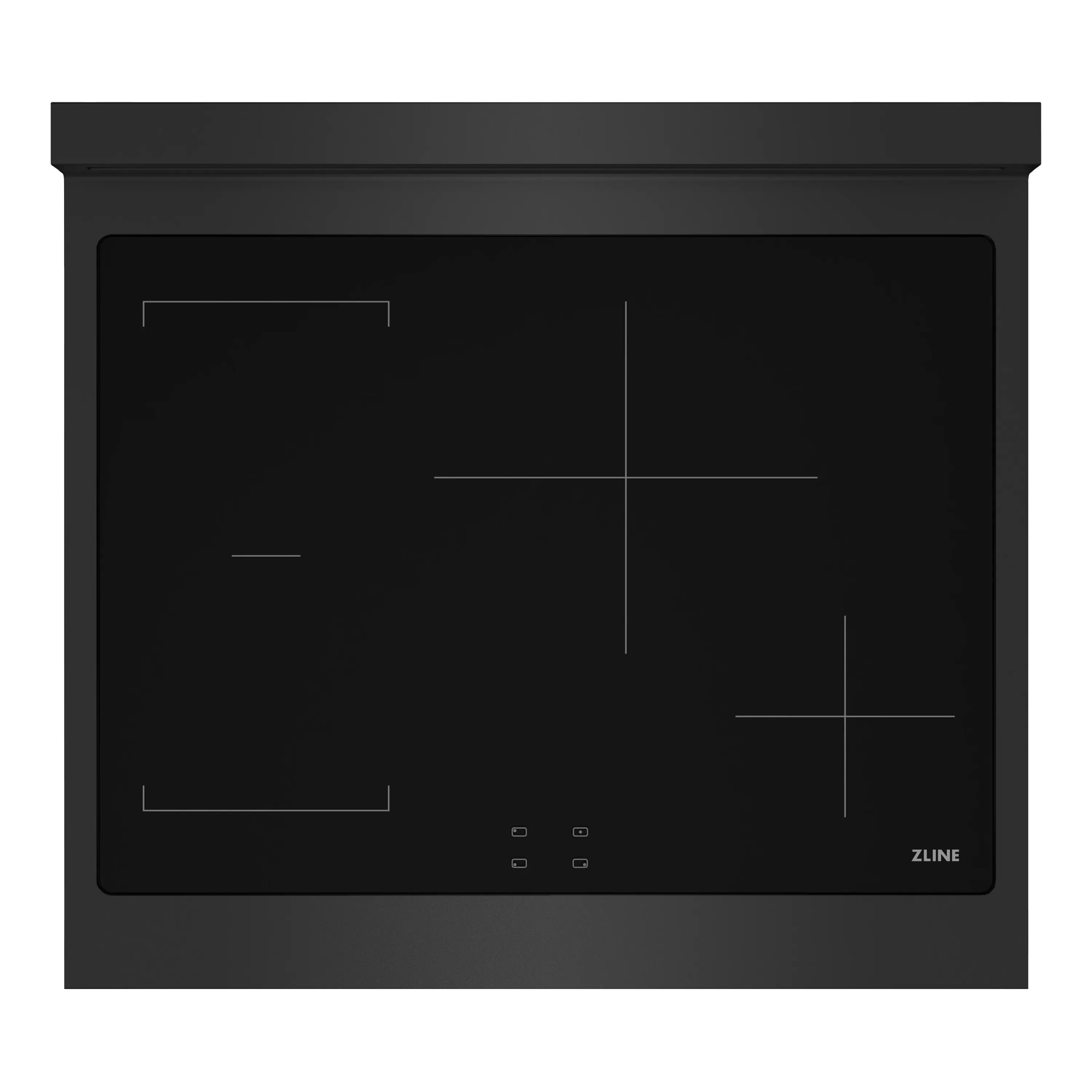 ZLINE Autograph Edition 30-Inch Paramount Induction Rangetop with 4 Element Cooktop in Black Stainless Steel and Polished Gold Accents (SINRTBZ-30-G)