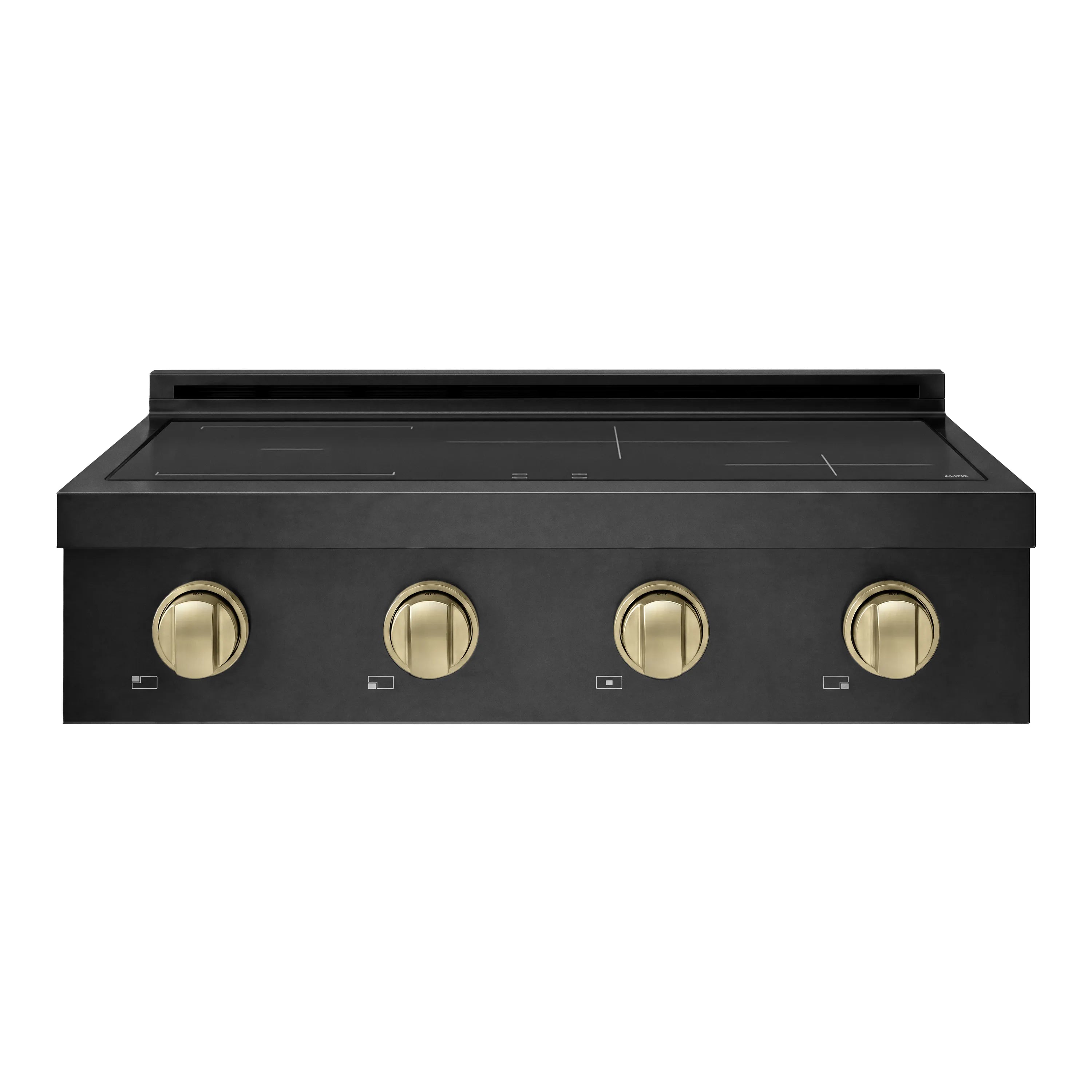 ZLINE Autograph Edition 30-Inch Paramount Induction Rangetop with 4 Element Cooktop in Black Stainless Steel and Champagne Bronze Accents (SINRTBZ-30-CB)