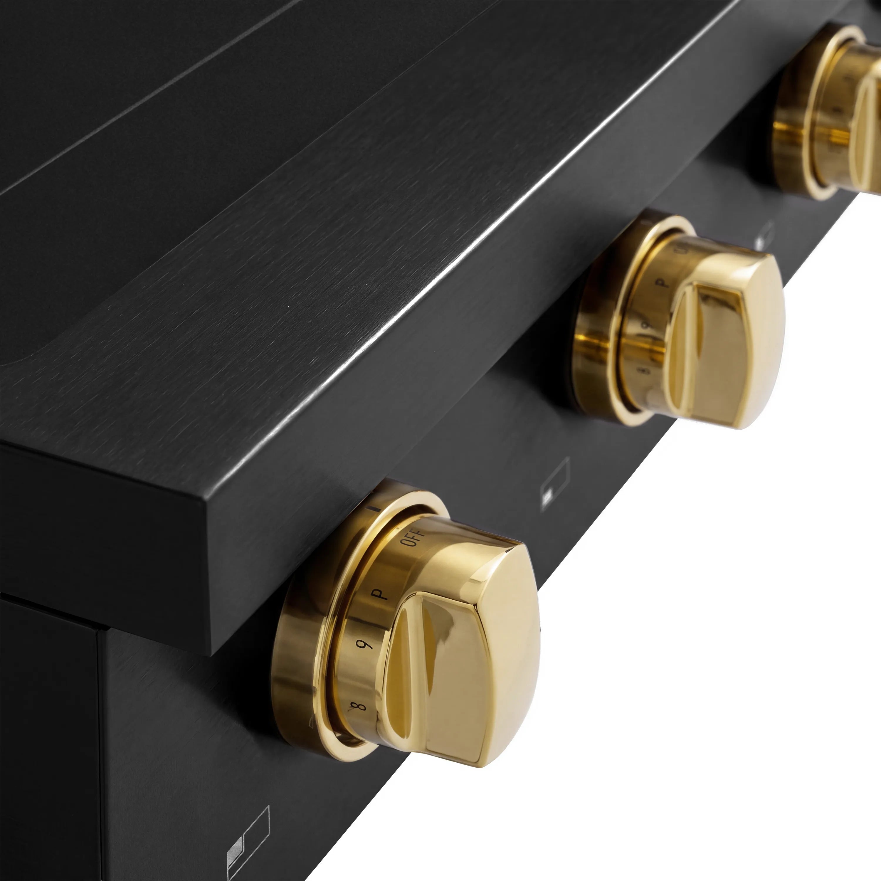 ZLINE Autograph Edition 30-Inch Paramount Induction Rangetop with 4 Element Cooktop in Black Stainless Steel and Polished Gold Accents (SINRTBZ-30-G)