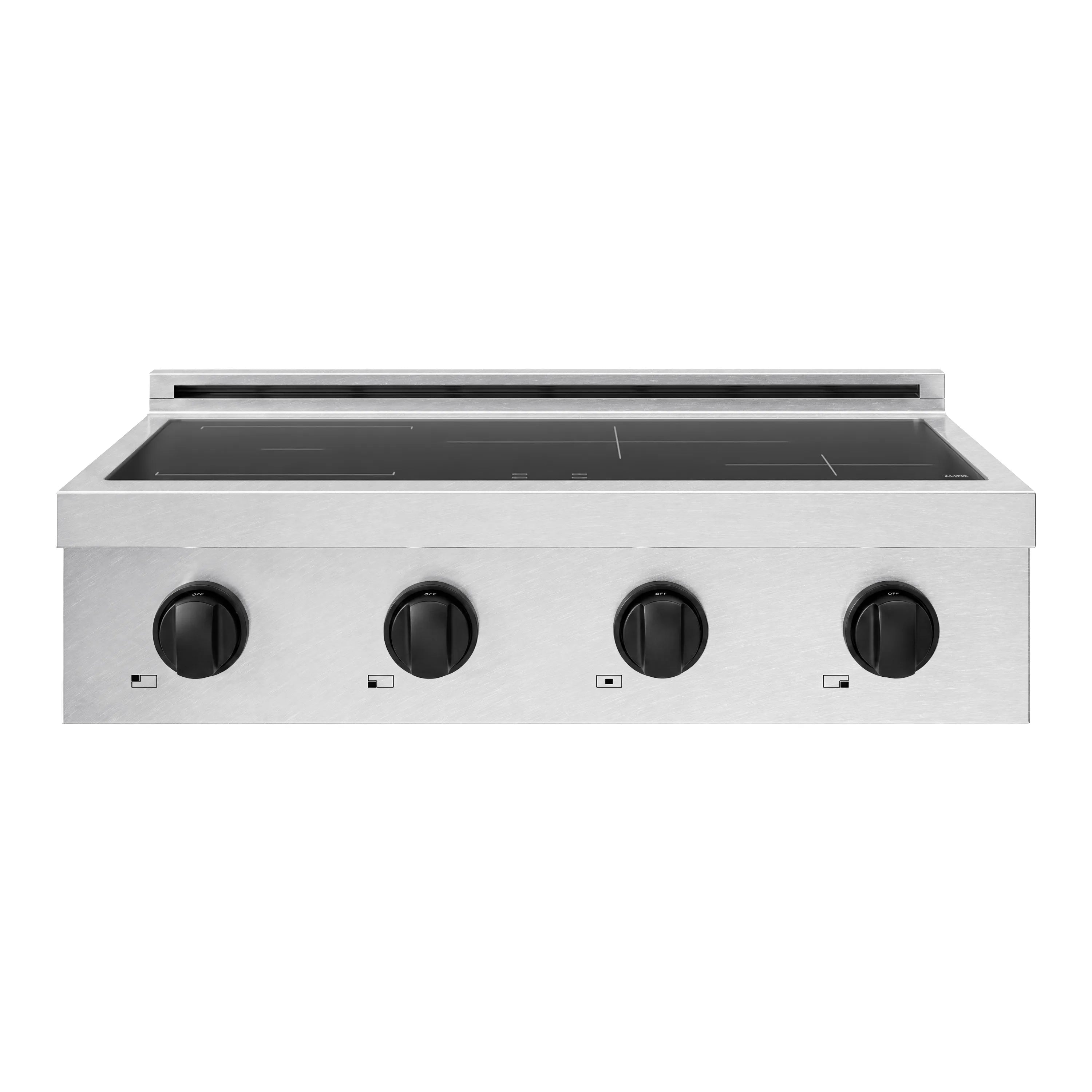 ZLINE Autograph Edition 30-Inch Paramount Induction Rangetop with 4 Element Cooktop in Satin Stainless Steel and Matte Black Accents (SINRTSZ-30-MB)