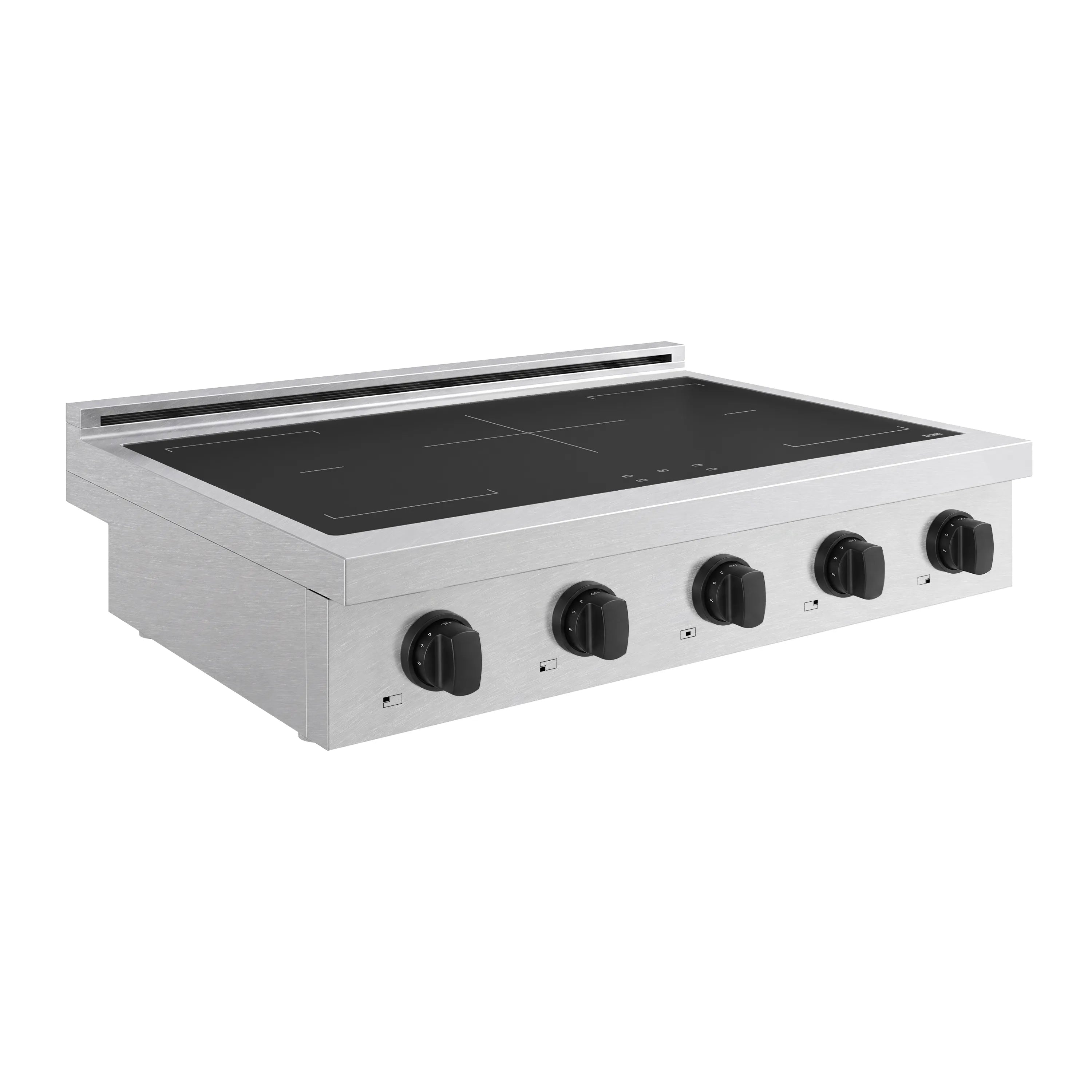 ZLINE Autograph Edition 36-Inch Paramount Induction Rangetop with 5 Element Cooktop in Satin Stainless Steel and Matte Black Accents (SINRTSZ-36-MB)