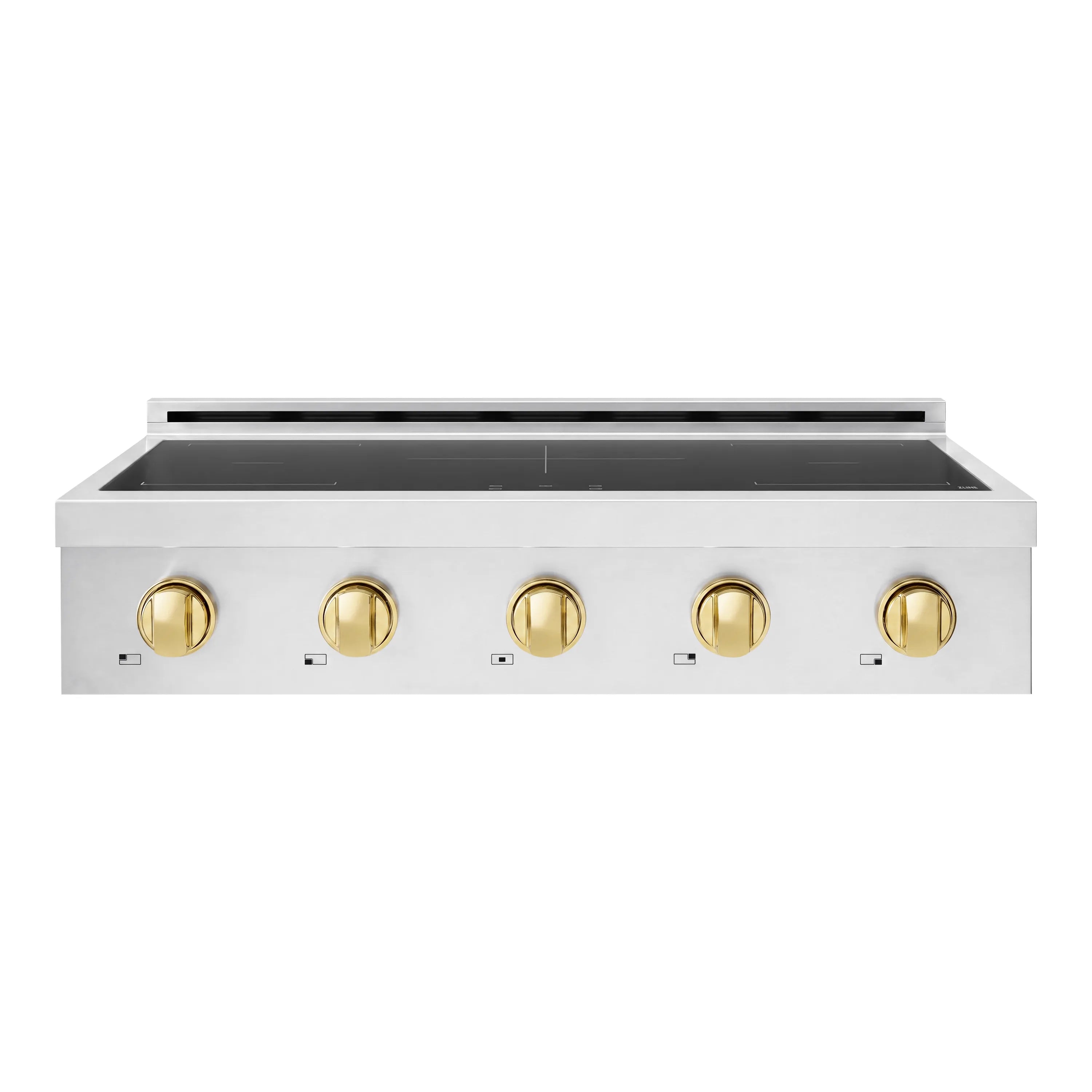 ZLINE Autograph Edition 36-Inch Paramount Induction Rangetop with 5 Element Cooktop in Stainless Steel and Polished Gold Accents (SINRTZ-36-G)