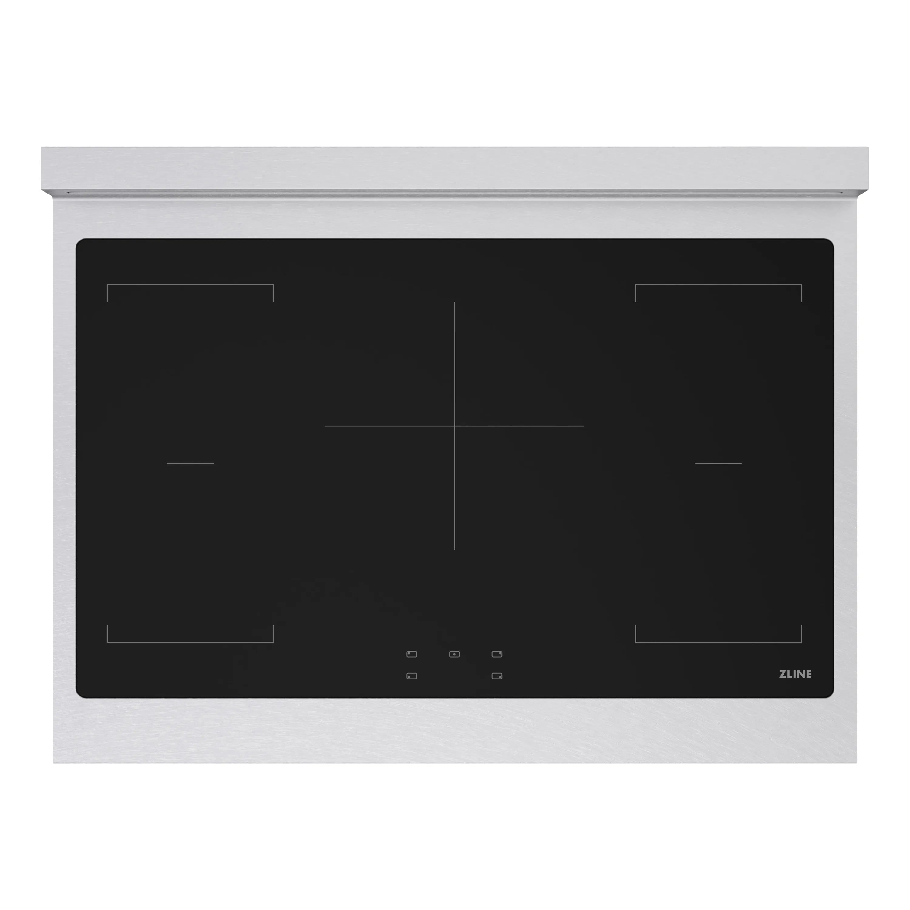 ZLINE Autograph Edition 36-Inch Paramount Induction Rangetop with 5 Element Cooktop in Satin Stainless Steel and Matte Black Accents (SINRTSZ-36-MB)