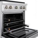 ZLINE 30-Inch 4.2 cu. ft. Paramount Dual Fuel Range with 4 Burner DuoPro™ Cooktop and Electric Convection Oven in Satin Stainless Steel (PSDRS-30)