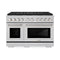 ZLINE 48-Inch 6.7 cu. ft. Paramount Dual Fuel Range with 8 Burner DuoPro™ Cooktop and Dual Ovens in Satin Stainless Steel (PSDRS-48)