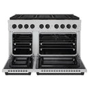ZLINE Autograph Edition 48-Inch  6.7 cu. ft. Paramount Dual Fuel Range with 8 Burner DuoPro™ Cooktop and Dual Ovens in Satin Stainless Steel and Matte Black Accents (PSDRSZ-48-MB)