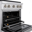 ZLINE 30-Inch 4.2 cu. ft. Paramount Gas Range with 4 Burner DuoPro™ Cooktop and Convection Gas Oven in Satin Stainless Steel (PSGRS-30)