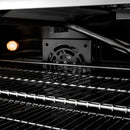 ZLINE Autograph Edition 48-Inch 6.7 cu. ft. Paramount Gas Range with 8 Burner DuoPro™ Cooktop and Dual Ovens in Satin Stainless Steel with White Matte Doors and Matte Black Accents (PSGRSZ-WM-48-MB)
