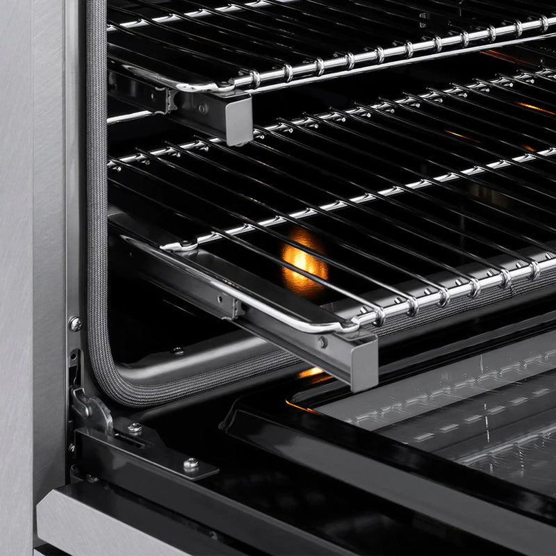 ZLINE 24-Inch, 3.2 Cu. Ft. Paramount Induction Range with 3 Element Cooktop and Electric Convection Oven in Satin Stainless Steel (SINRS-24)