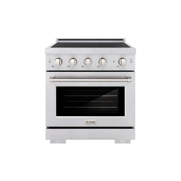 ZLINE 30-Inch, 4.2 Cu. Ft. Paramount Induction Range with 4 Element Cooktop and Electric Convection Oven in Satin Stainless Steel (SINRS-30)