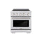 ZLINE 30-Inch, 4.2 Cu. Ft. Paramount Induction Range with 4 Element Cooktop and Electric Convection Oven in Satin Stainless Steel (SINRS-30)
