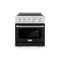 ZLINE 30-Inch 4.2 Cu. Ft. Paramount Induction Range with 4 Element Cooktop and Electric Convection Oven in Satin Stainless Steel with Black Matte Door (SINRS-BLM-30)