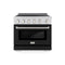 ZLINE 36-Inch 5.2 cu. ft. Paramount Induction Range with 5 Element Cooktop and Electric Convection Oven in Satin Stainless Steel with Black Matte Door (SINRS-BLM-36)