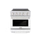 ZLINE 30-Inch 4.2 Cu. Ft. Paramount Induction Range with 4 Element Cooktop and Electric Convection Oven in Satin Stainless Steel with White Matte Door (SINRS-WM-30)