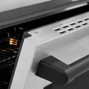 ZLINE Autograph Edition 24-Inch 3.2 Cu. Ft. Paramount Induction Range with 3 Element Cooktop and Electric Convection Oven in Satin Stainless Steel with Matte Black Accents (SINRSZ-24-MB)