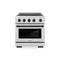 ZLINE Autograph Edition 30-Inch 4.2 Cu. Ft. Paramount Induction Range with 4 Element Cooktop and Electric Convection Oven in Satin Stainless Steel with Matte Black Accents (SINRSZ-30-MB)