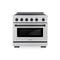 ZLINE Autograph Edition 36-Inch 5.2 Cu. Ft. Paramount Induction Range with 5 Element Cooktop and Electric Convection Oven in Satin Stainless Steel with Matte Black Accents (SINRSZ-36-MB)