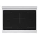 ZLINE Autograph Edition 36-Inch 5.2 Cu. Ft. Paramount Induction Range with 5 Element Cooktop and Electric Convection Oven in Satin Stainless Steel with Black Matte Door and Champagne Bronze Accents (SINRSZ-BLM36-CB)
