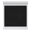 ZLINE Autograph Edition 24-Inch 3.2 cu. ft. Paramount Induction Range with 3 Element Cooktop and Electric Convection Oven in Satin Stainless Steel with White Matte Door and Polished Gold Accents (SINRSZ-WM-24-G)