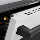 ZLINE Autograph Edition 24-Inch 3.2 Cu. Ft. Paramount Induction Range with 3 Element Cooktop and Electric Convection Oven in Satin Stainless Steel with White Matte Door and Matte Black Accents (SINRSZ-WM-24-MB)